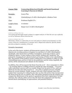 Exemplar Lesson Plan