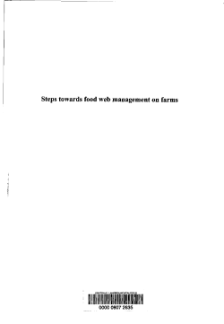 Steps towards food web management on farms