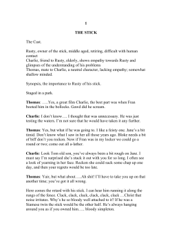 The Stick - William Davies - Melting Pot Theatre Bundanoon