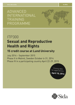 Sexual and Reproductive Health and Rights