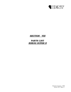 khb3g super ii parts list