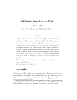 Self-Serving Biased Reference Points