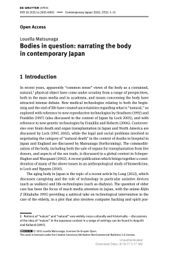 Bodies in question: narrating the body in contemporary Japan