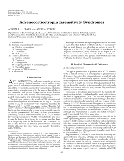 Adrenocorticotropin Insensitivity Syndromes