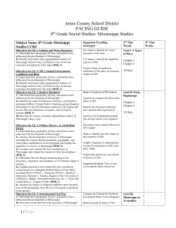 Jones County School District PACING GUIDE