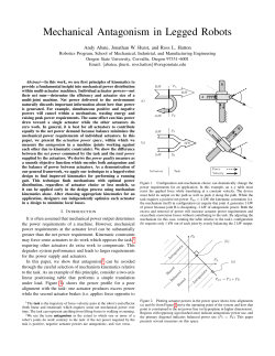 Mechanical Antagonism in Legged Robots