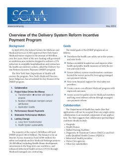 Overview of the Delivery System Reform Incentive Payment Program