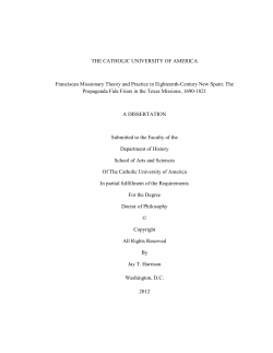 Franciscan Missionary Theory and Practice in Eighteenth