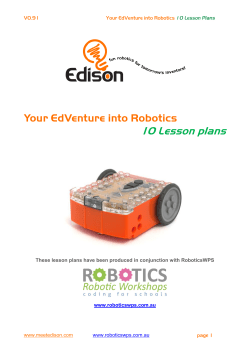 Your EdVenture into robotics - 10 lesson plans