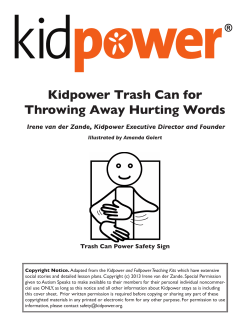Kidpower Trash Can for Throwing Away Hurting Words
