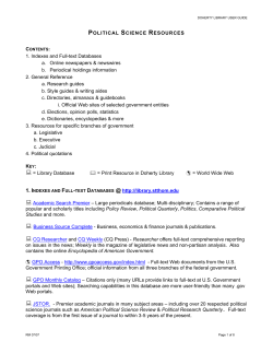 political science - University of St. Thomas