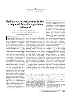 Healthcare-associated pneumonia