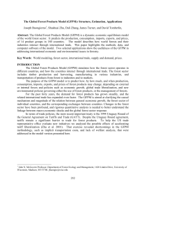 252 The Global Forest Products Model (GFPM): Structure