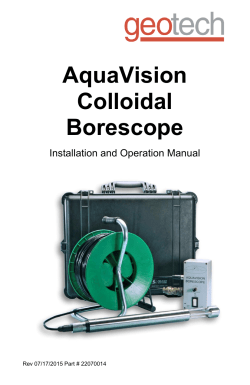 AquaVision Colloidal Borescope - Geotech Environmental Equipment