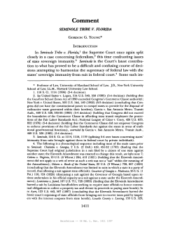 Comment: Seminole Tribe v. Florida