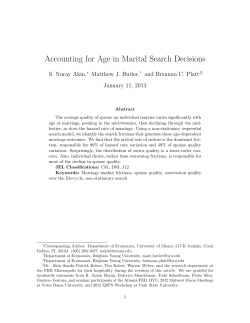 Accounting for Age in Marital Search Decisions
