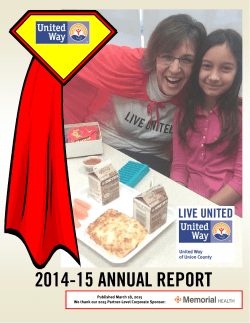 2014-2015 Annual Report Released