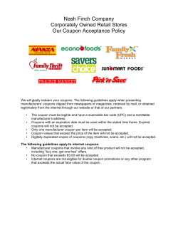 Our Coupon Acceptance Policy