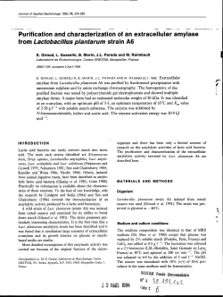 Purification and characterization of an extracellular amylase from
