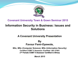 Information Security in Business: Issues and Solutions