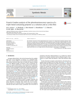 Franck-Condon analysis of the photoluminescence spectra of