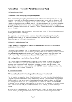 NurseryPlus FAQs - University of Bath