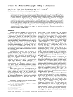 Evidence for a Complex Demographic History of Chimpanzees