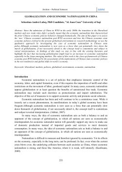 GIDNI 253 GLOBALIZATION AND ECONOMIC NATIONALISM IN