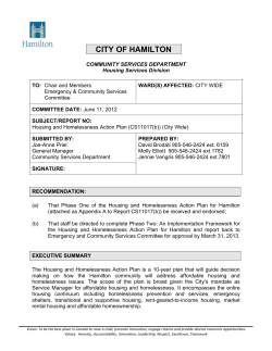 Housing and Homelessness Action Plan