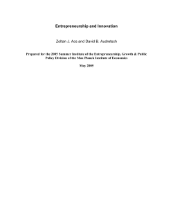 Zoltan J. Acs and David B. Audretsch