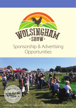 Sponsorship opportunities