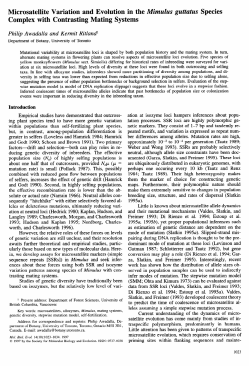 Microsatellite Variation and Evolution in the