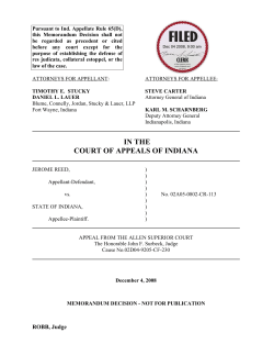 Jerome Reed v. State of Indiana