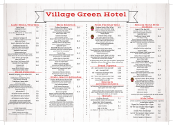 Menu - Village Green Hotel