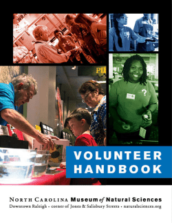 Revised 21 March 2016 - North Carolina Museum of Natural Sciences