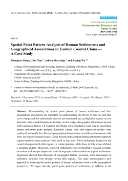 Spatial Point Pattern Analysis of Human Settlements and