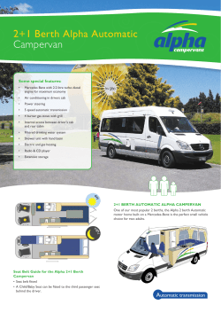 2+1 Berth Alpha Automatic Campervan