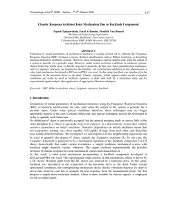 127 Chaotic Response in Robot Joint Mechanism Due to