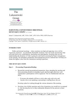 Surviving Contentious Meetings