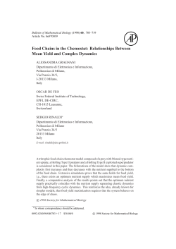Food Chains in the Chemostat: Relationships Between
