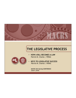 the legislative process - Massachusetts Association of Contributory