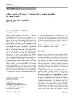 A body-centred frame of reference drives spatial priming in visual