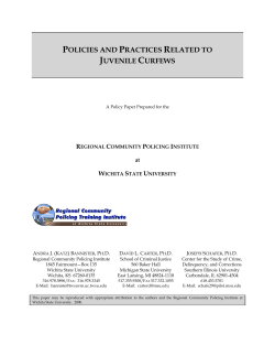 policies and practices related to juvenile curfews