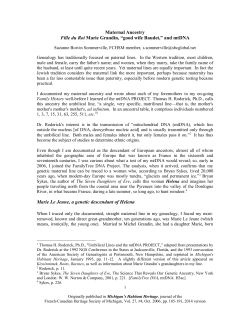 Fille du Roi Marie Grandin - French