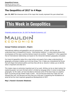 The Geopolitics of 2017 in 4 Maps