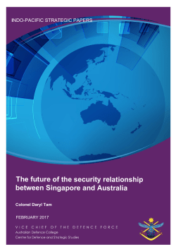 The future of the security relationship between Singapore and