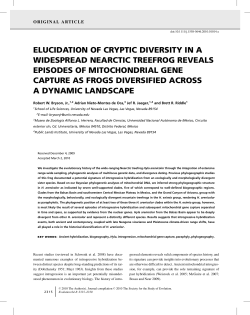 ELUCIDATION OF CRYPTIC DIVERSITY IN A WIDESPREAD