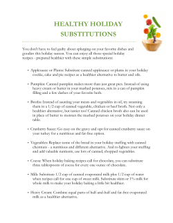 healthy holiday substitutions