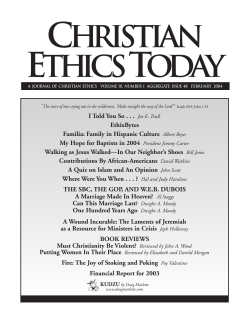 I Told You So . . . Joe E. Trull EthixBytes Familia: Family in Hispanic