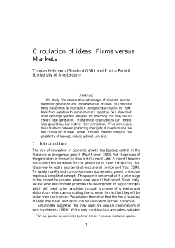 Circulation of ideas: Firms versus Markets
